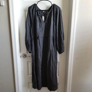 Old Navy grey long sleeve midi dress